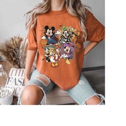 Vintage Disney Halloween Shirt, Comfort Colors Shirt, Mickey and Friends Halloween Shirt, Trick or Treat Shirt, Disneyla