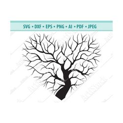 Heart tree svg, Tree of life Svg, Tree Roots SVG, Tree Clipart, Silhouette, File for Cricut, Love family tree, Tree Svg,