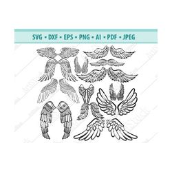 Wings Svg / Angel Wings svg / Wings Bundle / Wings cricut svg / Wings Angel clipart / Wings cut file / Heaven Svg / Cric