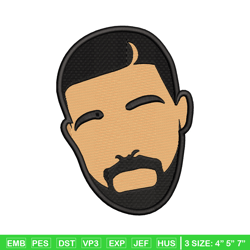 Drake face embroidery design, Drake embroidery, Embroidery file, Embroidery shirt, Emb design,Digital download