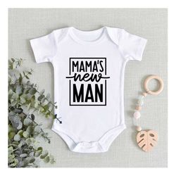 mamas new man baby suit, new baby shirt, baby boy gift, toddler shirt, baby gifts, gift for baby boy, baby man