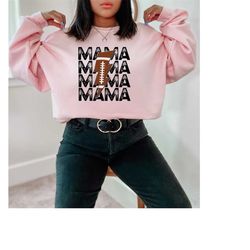 Football Mama Sweatshirt, Football Mom Hoodie, Womens Football Sweater, Distressed Mama Thunderstruck, Mama Lightning Bo