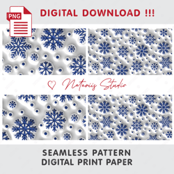 Trendy Christmas 3D Inflated Bubble Puff Design - Seamless Tileable Pattern - Digital Paper - PNG 300 dpi