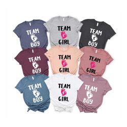 gender reveal shirt, team boy team girl shirt, pink or blue t-shirt, baby announcement tee, baby shower shirt, pregnancy