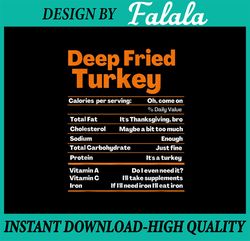 Deep Fried Turkey PNG, Thanksgiving Nutrition Facts PNG, Funny Thanksgiving Png- Thanksgiving Food Png- Holiday Family P