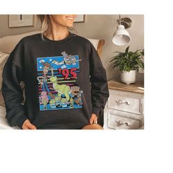 Retro Toy Story '95 Sweatshirt, Toy Story Friends Vintage Sweatshirt, Disney Pixar Toy Story 95 Sweater, Woody, Rex, Lit