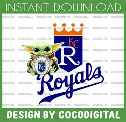 Baby Yoda with Kansas City Royals  Baseball PNG,  Baby Yoda MLB png, MLB png, Digital Download,printing