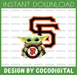 Baby Yoda with San Francisco Giants Baseball PNG,  Baby Yoda MLB png, MLB png, Digital Download,printing