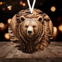 3D Bear Christmas Ornament