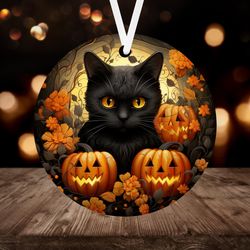 3D Black Cat Ornament