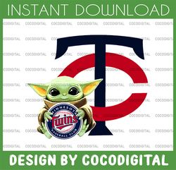 Baby Yoda with Minnesota Twins Baseball PNG,  Baby Yoda MLB png, MLB png, Digital Download