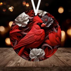 3D Cardinal Christmas Ornament