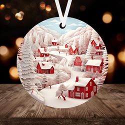3D Christmas Village Ornament