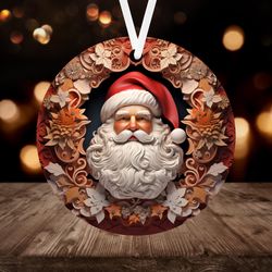 3D Classic Santa Claus Christmas Ornament