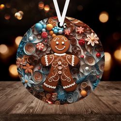 3D Gingerbread Man Ornament