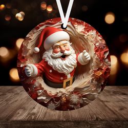 3D Santa Claus Christmas Ornament