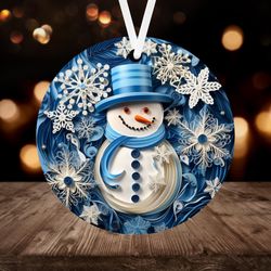 3D Snowman House Ornament