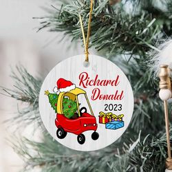 babys first christmas ornament car
