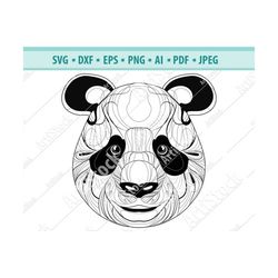 Zentangle Panda SVG, Mandala Panda SVG, Panda for cricut, zentangle for cricut, Panda cricut design, intricate svg file,