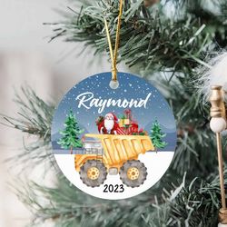 Dump Truck Christmas Ornament
