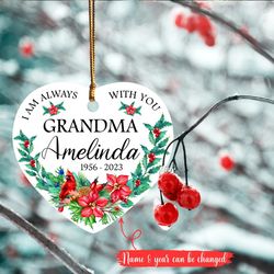 Grandma Red Cardinal Christmas Ornament