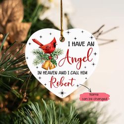 I Have an Angel Red Cardinal Ornament