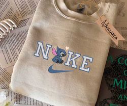 STITCH NIKE EMBROIDERED SWEATSHIRT - EMBROIDERED SWEATSHIRT/ HOODIES, Embroidery Design For Shirt Craft