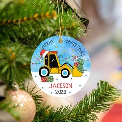 Personalized Front Loader Christmas Ornament 2023