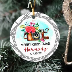 Personalized Photography Ornament Christmas for Men Women