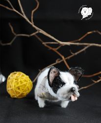 miniature realistic toy french bulldog