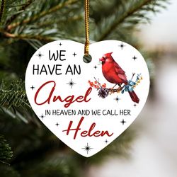 We Have an Angel Red Cardinal Ornament