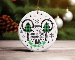 Its The Most Wonderful Time Of The Year Mickey Christmas Ceramic Ornament Home Decor