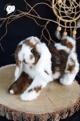 realistic toy bunny pet portrait