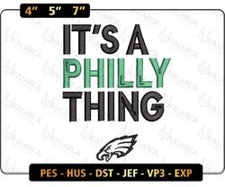 It's A Philly Thing Embroidery Design, NFL Philadelphia Eagles Football Logo Embroidery Design, Famous Football Team Embroidery Design, Football Embroidery Design, Pes, Dst, Jef, Files