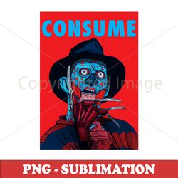 Freddy Krueger Embrace - Sinister Nightmare - Unleash Your Inner Horror Junkie with this Creepy Sublimation PNG Digital