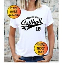 softball shirt, personalized softball tee, girls softball shirt, custom softball tee, softball lover gift, softball girl