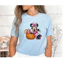 Minnie Halloween Shirt, Minnie Pumpkin Shirt, Disney Fall Shirt, Vintage Disney Halloween Comfort Color Shirt, Disney Wo