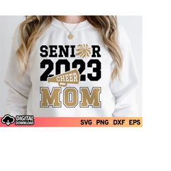 senior mom svg 2023, football and cheer mom svg 2023, senior cheer mom svg, cheer biggest fan, football family shirts sv