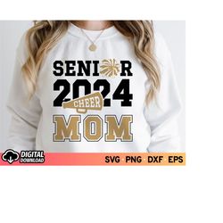 senior mom svg 2024, football and cheer mom svg 2024, senior cheer mom svg, cheer biggest fan, football family shirts sv