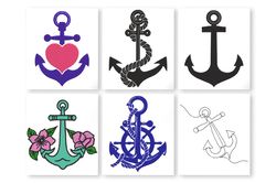 Anchor Embroidery Designs. Nautical embroidery