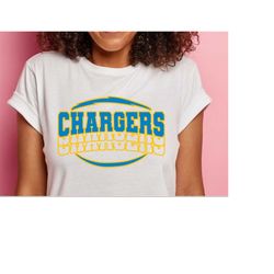 Chargers Football Stacked Letters | SVG |PNG |JPG| Sublimation | Instant Digital download