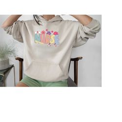 nurse sweatshirt - gift for school nurse shirt, nurse gift, national nurses week, embroidered nurse crewneck, nurse appr