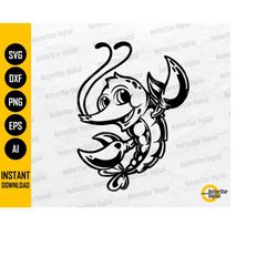 Cute Lobster SVG | Sea Animals Design Vinyl Drawing Illustration Graphics | Cricut Cut File Printable Clip Art Vector Di