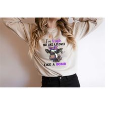 Women's Rights Sweatshirt, Feminism, Rgb Hoodie, Not Fragile Like A Flower, Fragile Like A Bomb, Reproductive Rights, Eq
