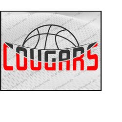 Cougars Basketball | Cougars svg |Sports Team |SVG |PNG |JPG| Cricut Design Space | Instant Digital Download