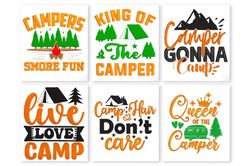 Camping Quotes Embroidery Designs. Camp Life Embroidery Design