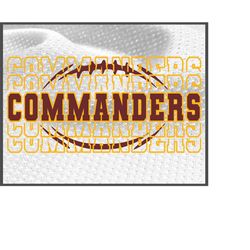 Commanders Football Stacked Letters svg | Commanders svg | Football svg |SVG |PNG |JPG| Sublimation | Instant Digital do