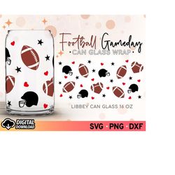 football can glass svg, football libbey svg, can glass cup svg, football can glass wrap svg, 16oz glass can cut file, ca