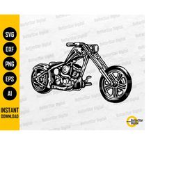 Chopper SVG | Motorbike SVG | Motor Bike Road Trip Custom Garage Shop | Cricut Cutting File Printable Clip Art Vector Di