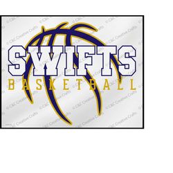 Swifts Basketball | Sifts svg | Team Sports | SVG |PNG |JPG| Cricut Design Space | Instant Digital Download